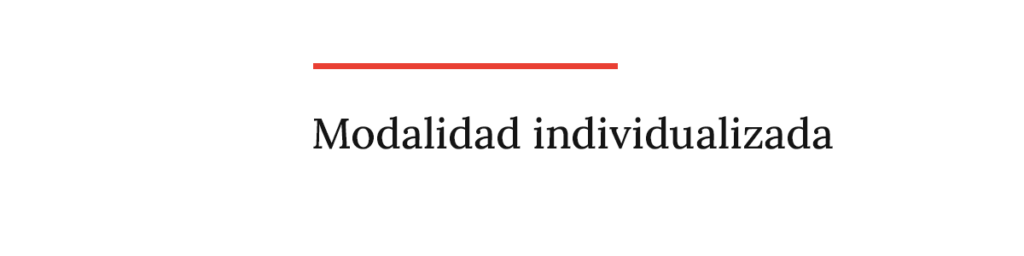 Modalidad Individualizada