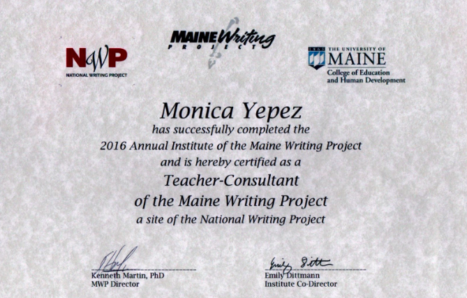 Teacher consultant del Maine Writing Project